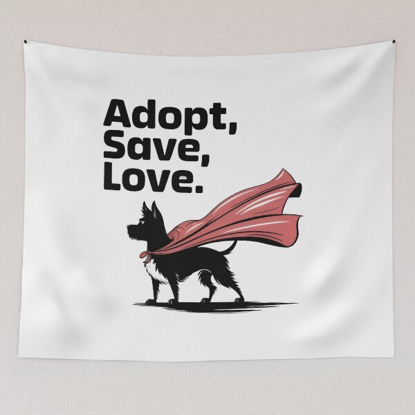Item preview, Adopt, Save, Love: Superhero Dog Design designed and sold by Prime-Studio.