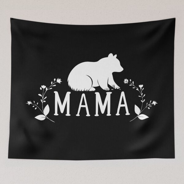 Item preview, Mama Bear Floral Silhouette designed and sold by Lydyb-creations.