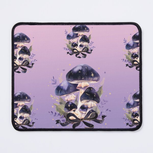 Item preview, magical purple mushrooms, watercolor designed and sold by Mauswohn.