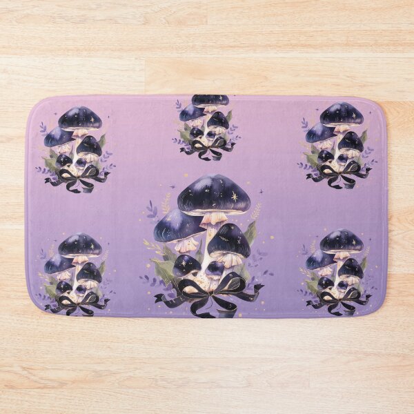 Item preview, magical purple mushrooms, watercolor designed and sold by Mauswohn.