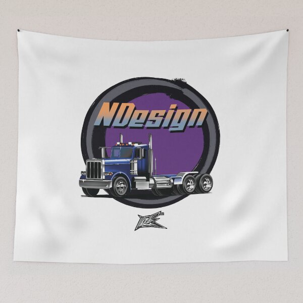 Item preview, large american semi truck blue designed and sold by NaquashM.
