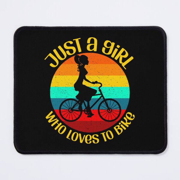Item preview, Just a girl who loves to bike designed and sold by EvergreenWhimsy.