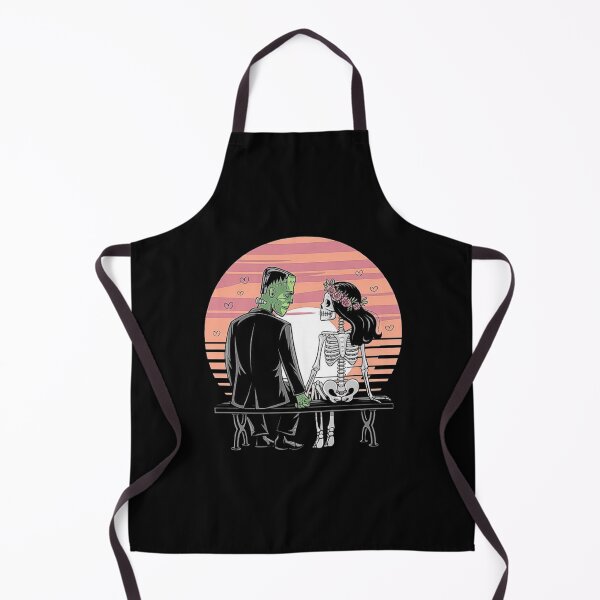 Item preview, Frankenstein and Skeleton Bride Romantic Illustration – Gothic Love Art designed and sold by love3617.