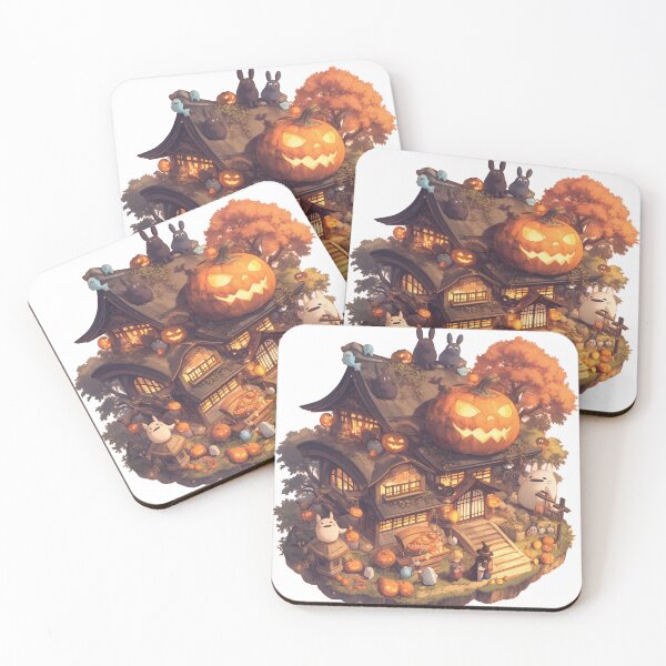 Item preview, Halloween house with pumpkin ghosts designed and sold by Kunst-Shirt.