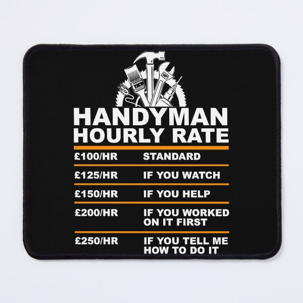 Item preview, Handyman Hourly Rate Humor Carpenter designed and sold by Rahjihan.