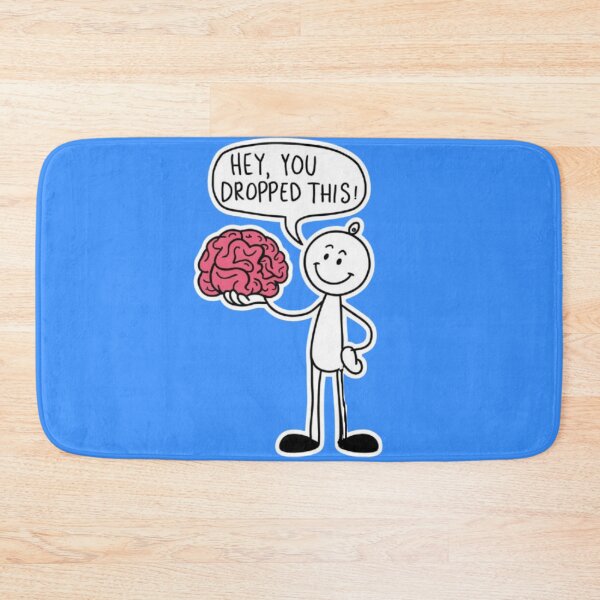 Item preview, Hey,you dropped this! - Stickman holding brain designed and sold by luna--design.