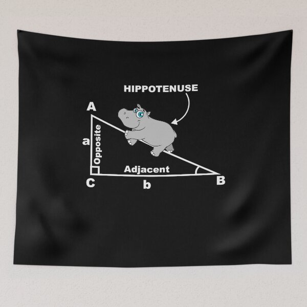 Item preview, Hyppotenuse Hypotenuse Hippo Pythagoras Algebra Nerd designed and sold by Rahjihan.