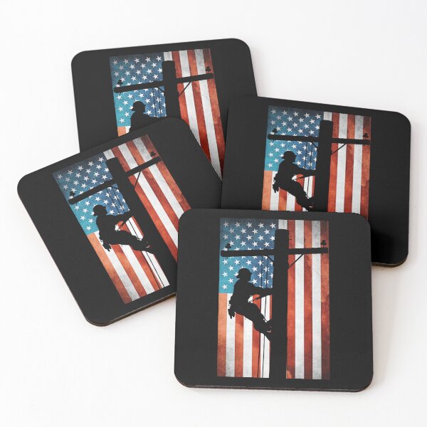 Item preview, Lineman American Flag Electric Cable Lineman designed and sold by Rahjihan.