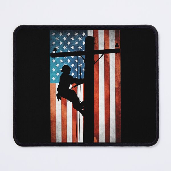 Item preview, Lineman American Flag Electric Cable Lineman designed and sold by Rahjihan.