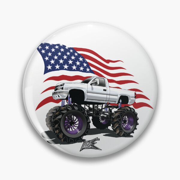 Artikelvorschau, patriotische amerikanische flagge amerikanischer v8 lifted monster entworfen und verkauft von NaquashM.