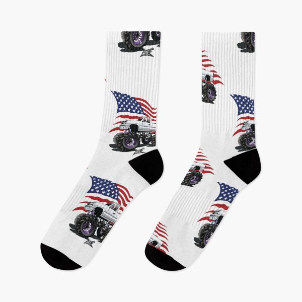 Item preview, patriotic american flag american v8 lifted monster truck  designed and sold by NaquashM.