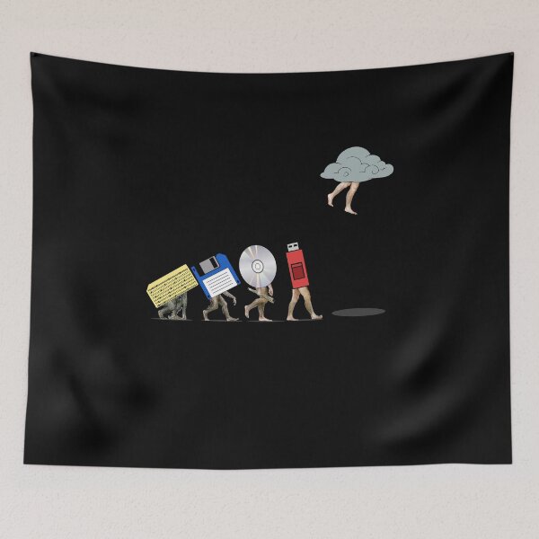 Item preview, Computer Storage Evolution Cloud Funny IT Data designed and sold by Rahjihan.