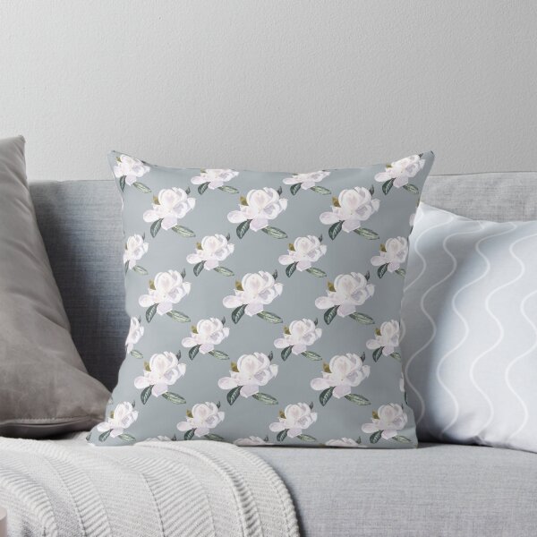 Item preview,  Diagonal Magnolia Array on Light Grey adb6ba designed and sold by Art in My Loft.