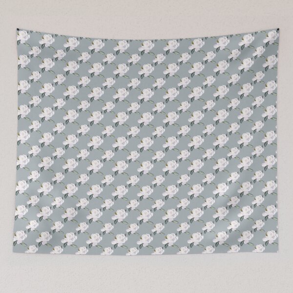 Item preview,  Diagonal Magnolia Array on Light Grey adb6ba designed and sold by Art in My Loft.