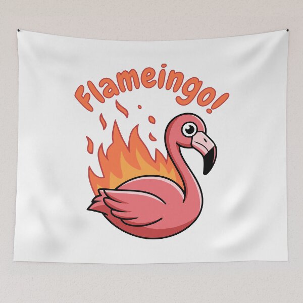 Item preview, Flameingo! Cute Flaming Flamingo Pun designed and sold by PMCreative.