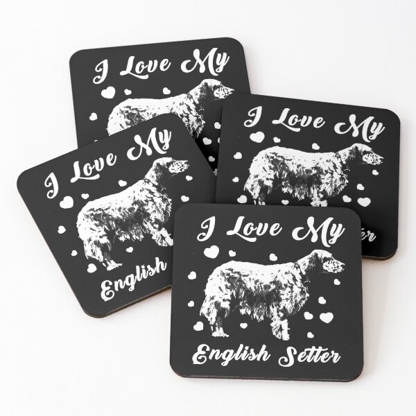 Artikelvorschau, Ich liebe meinen English Setter - treues English Setter-Hundeliebhaber-Geschenk entworfen und verkauft von Dmetalx Art Apparel.