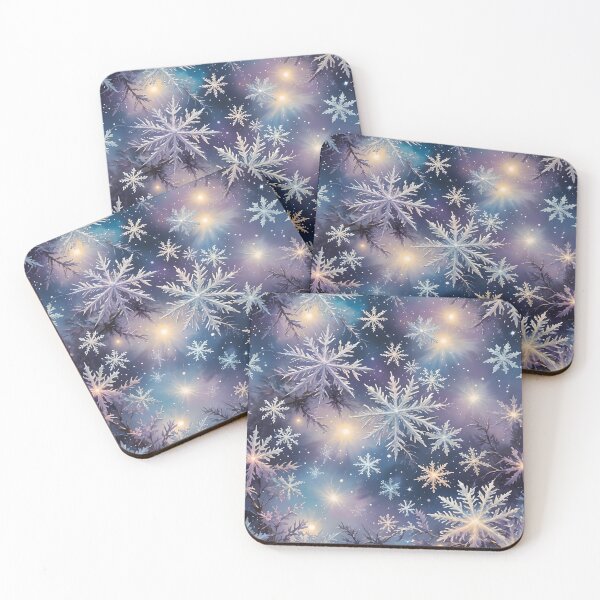 Item preview, Glowing snow crystals on a winter's night designed and sold by MarionsArt.