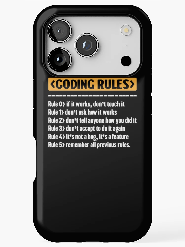 Thumbnail 1 of 4, iPhone Case, Code Programing Coding Rules designed and sold by Rahjihan.