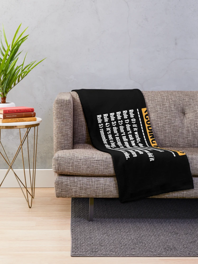 Thumbnail 2 of 6, Throw Blanket, Code Programing Coding Rules designed and sold by Rahjihan.