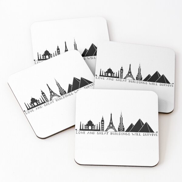 Item preview, AMITW Love and Great Buildings Black on light designed and sold by Kat McIntyre Art.