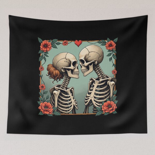 Item preview, Skeleton lovers flower designed and sold by savecloth.