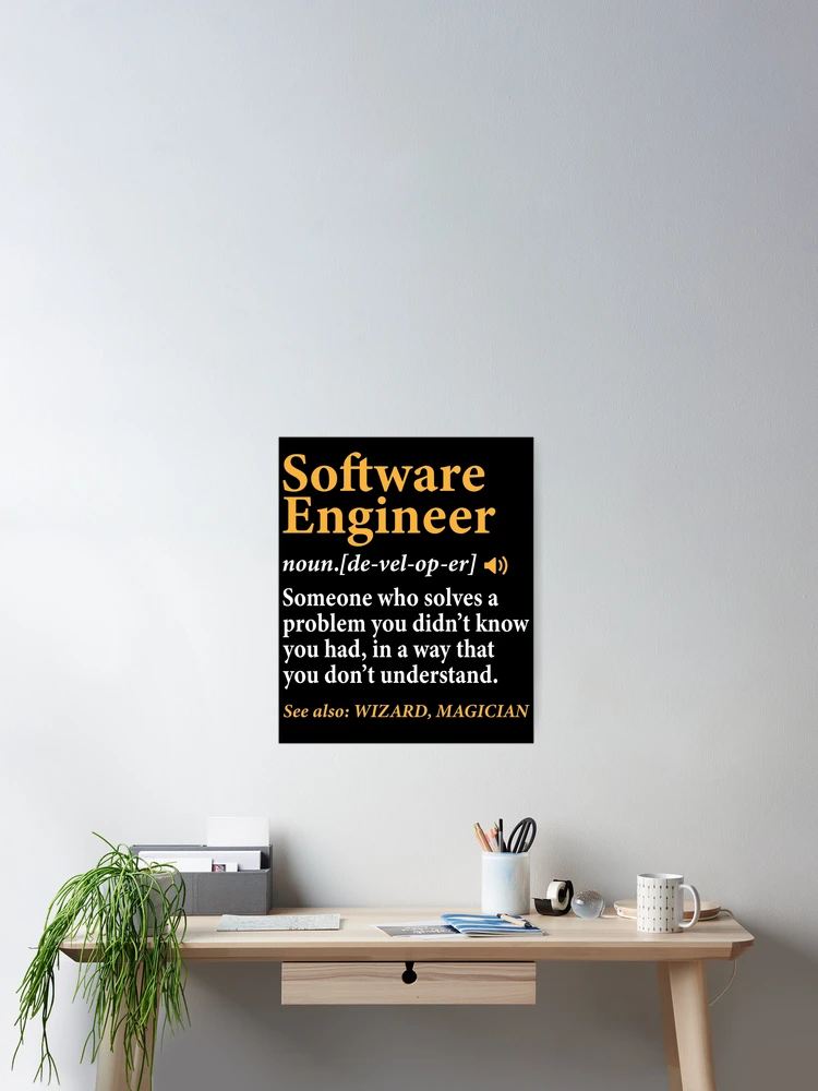 Thumbnail 2 of 3, Poster, Software-Engineer Developer Definition Programming designed and sold by Rahjihan.