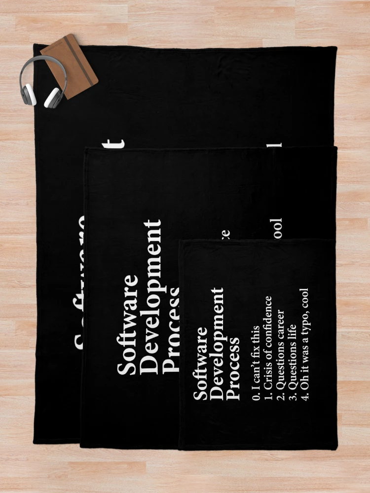 Thumbnail 5 of 6, Throw Blanket, Software Development Process - Coding Programmer designed and sold by Rahjihan.