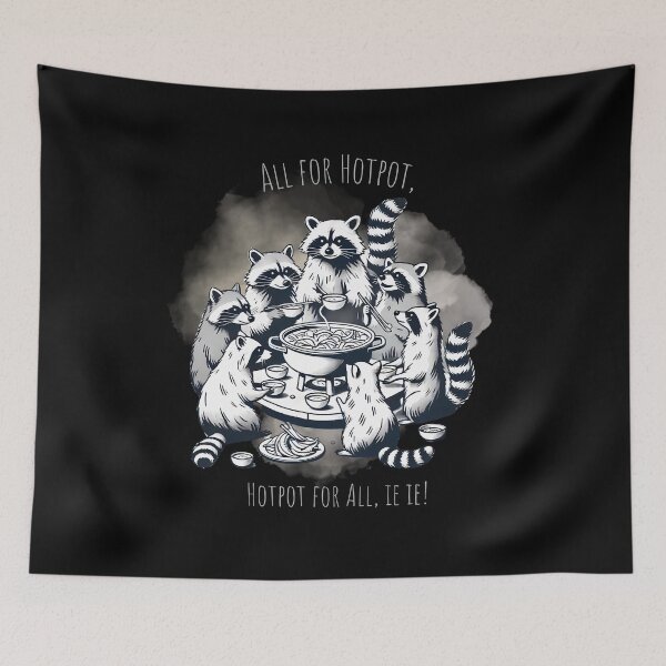 Item preview, Raccoon Hotpot Party! designed and sold by NatureStyle555.