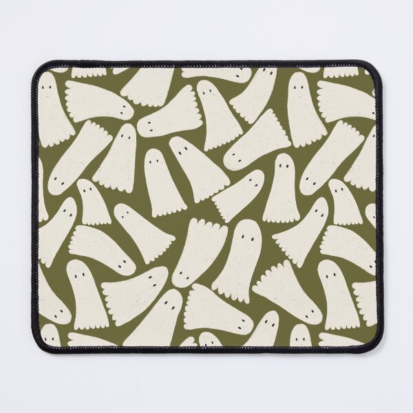 Item preview, Cute Cottagecore Halloween Ghosts - Moss green designed and sold by Illustrated by Nat.