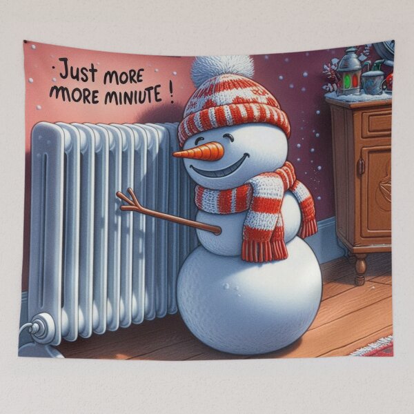 Item preview, Snowman Warming Up designed and sold by Fazube.