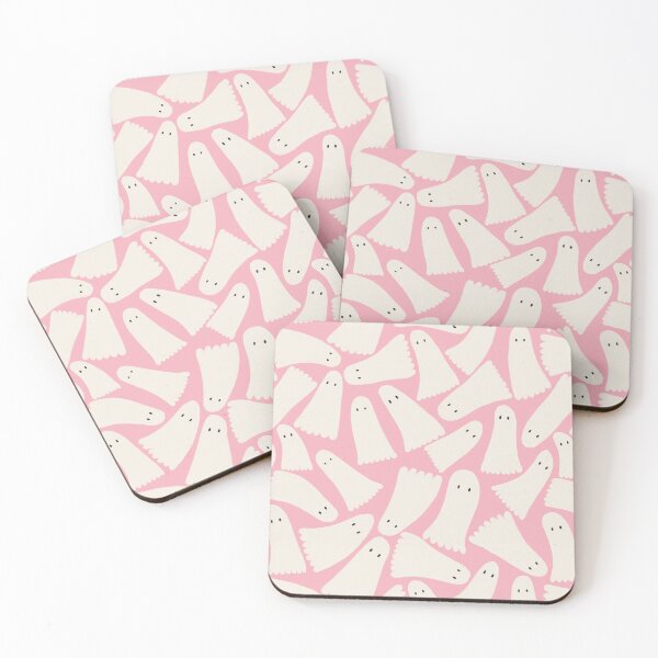 Item preview, Cute Cottagecore Halloween Ghosts - Pink designed and sold by Illustrated by Nat.