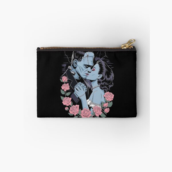 Item preview, Frankenstein and Bride Kiss Illustration – Romantic Gothic Horror Art designed and sold by love3617.