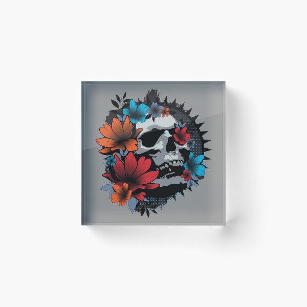 Item preview, skull Flowers and Spikes  designed and sold by Sima Sirus.