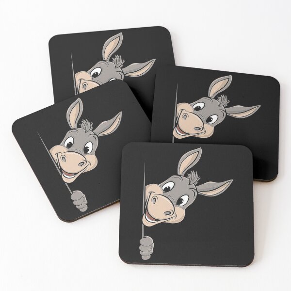 Item preview, Cartoon Donkey Character Peeking Around Corner – Playful Animal Illustration designed and sold by love3617.