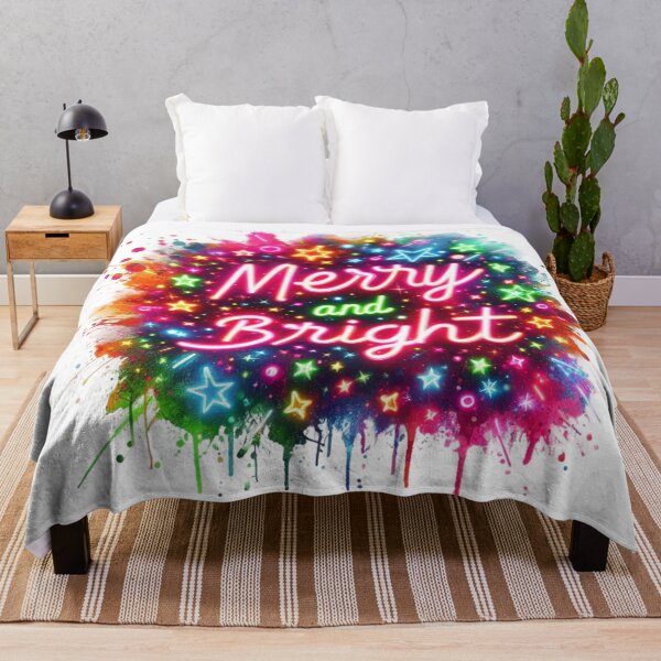 Item preview, Christmas,Neon ,Merry and Bright designed and sold by deniz kaya.