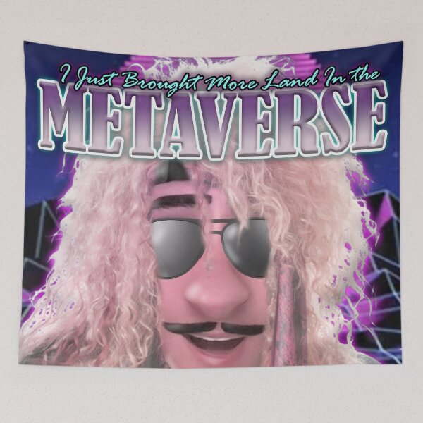 Item preview, I Just Brought More Land in the Metaverse 80's Eddition Meme designed and sold by cheezeEGG.