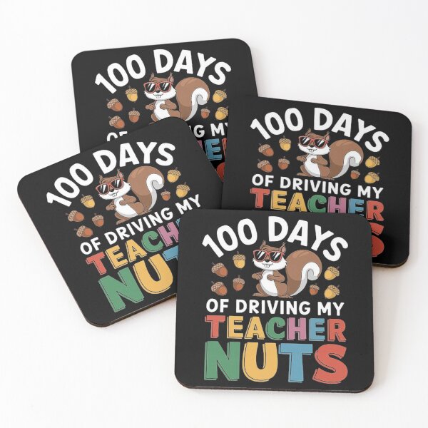 Item preview, 100 Days of Driving My Teacher Nuts” – Funny Squirrel and Acorn Design for Teachers and Students designed and sold by love3617.
