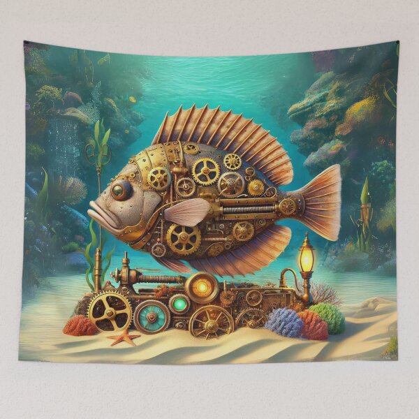 Item preview, Steampunk Flounder designed and sold by Sillytoe.