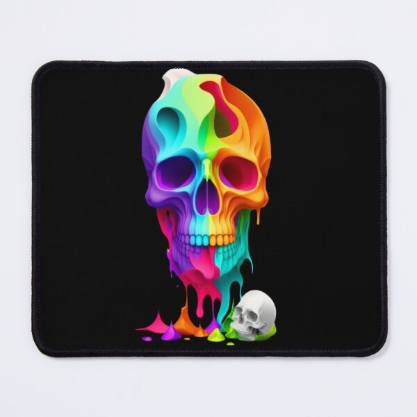 Item preview, Colorful melting skull designed and sold by Mara's designs.
