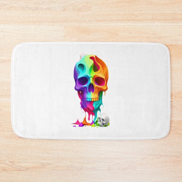 Item preview, Colorful melting skull designed and sold by Mara's designs.