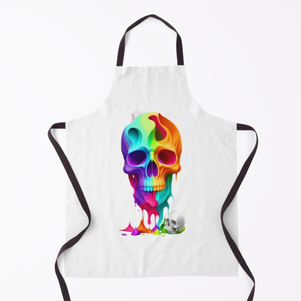 Item preview, Colorful melting skull designed and sold by Mara's designs.