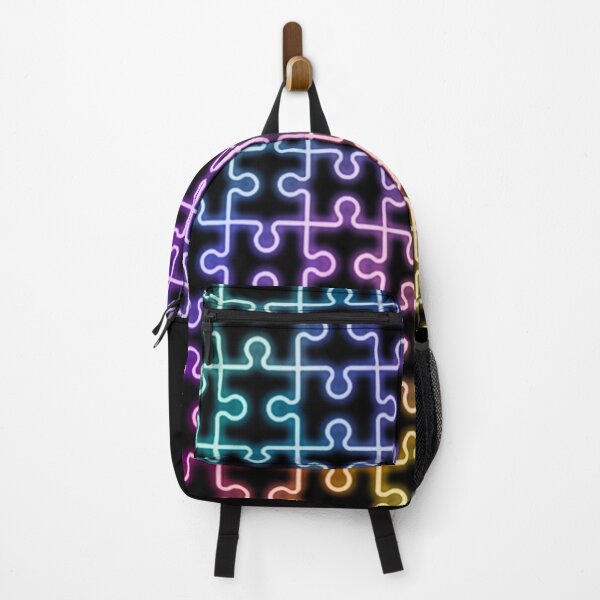 Item preview, Jigsaw Puzzle Piece Rainbow Neon Pattern designed and sold by PhyrexiaB.