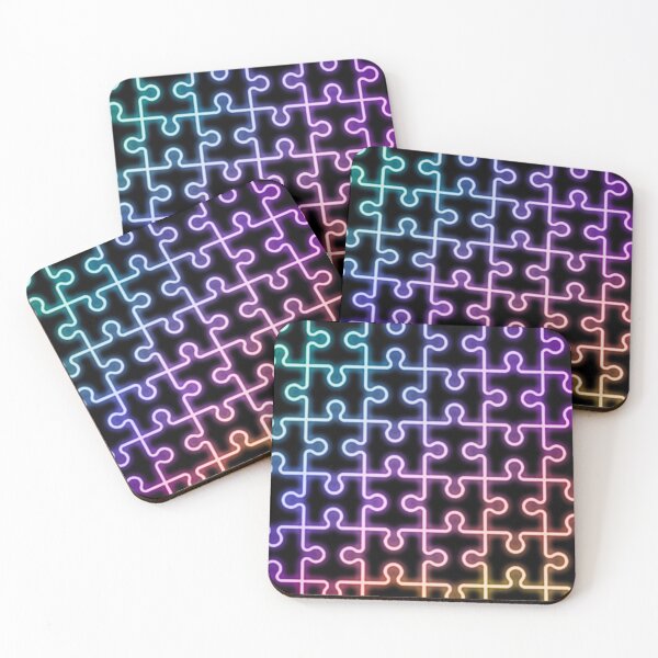 Item preview, Jigsaw Puzzle Piece Rainbow Neon Pattern  designed and sold by PhyrexiaB.