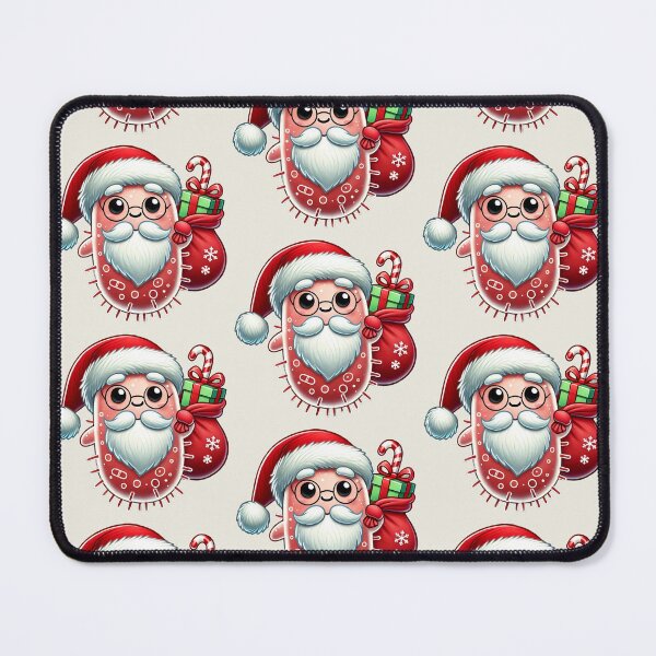 Item preview, Cheerful Santa Microbe – Festive Holiday Design designed and sold by AdoraSticks.