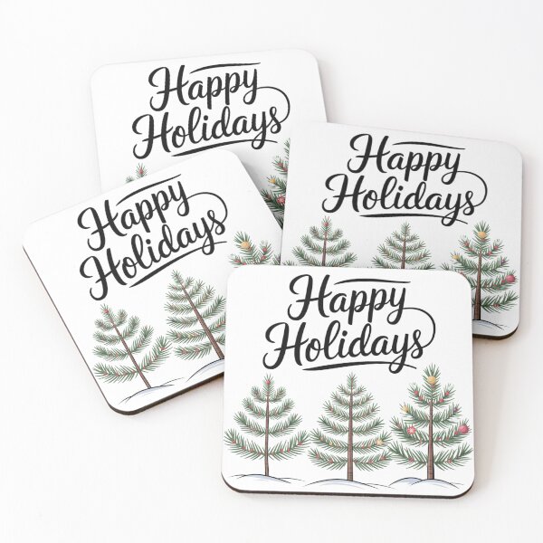 Item preview, Happy Holidays Three Trees designed and sold by FunkyCatDesigns.