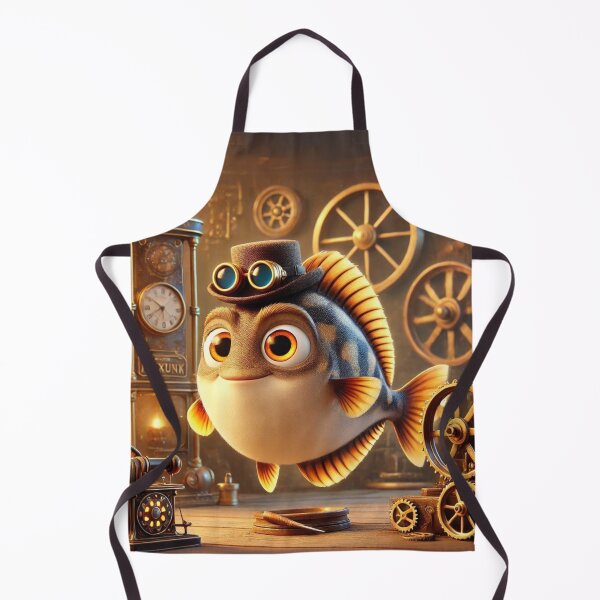 Item preview, Steampunk Fluke Fish (summer flounder) designed and sold by Sillytoe.