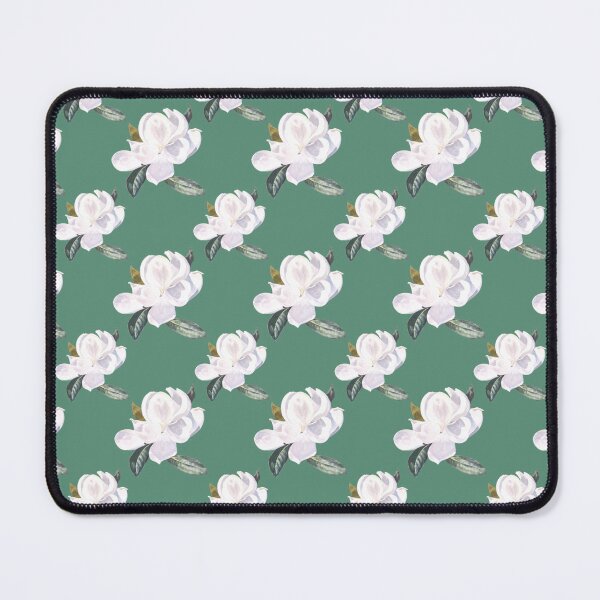 Item preview, Diagonal Magnolia Array on Green 5a8e76 designed and sold by Art in My Loft.