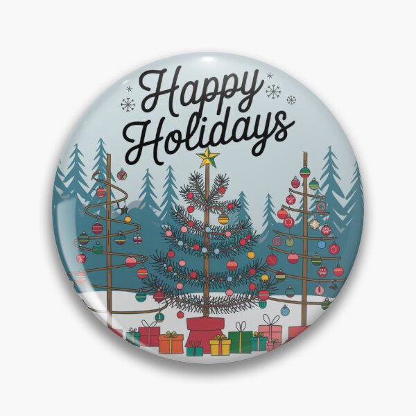 Item preview, Happy Holidays Color Three Trees and Gifts designed and sold by FunkyCatDesigns.