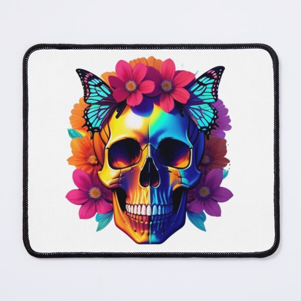 Item preview, Braddock colorful skull with flowers designed and sold by Mara's designs.