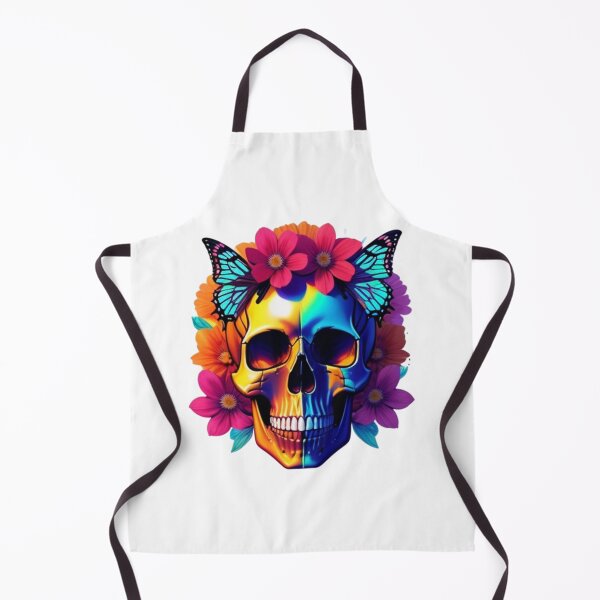 Item preview, Braddock colorful skull with flowers designed and sold by Mara's designs.